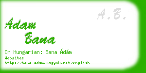 adam bana business card